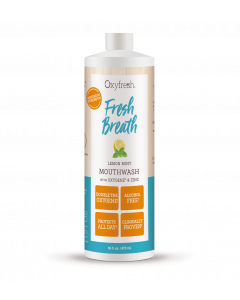 OxyFresh lemon Mint mondwater slechte adem met actieve zuurstof